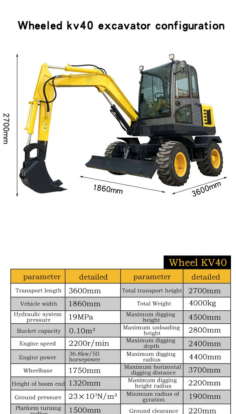 kv40 wheel excavator 7