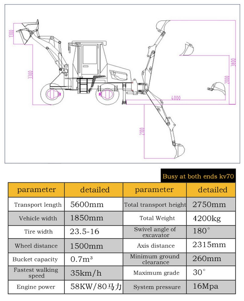 kv70 backhoe loader 8